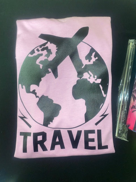 Gift Basket ~ Traveling Woman Ladies Tee & Tumbler Basket